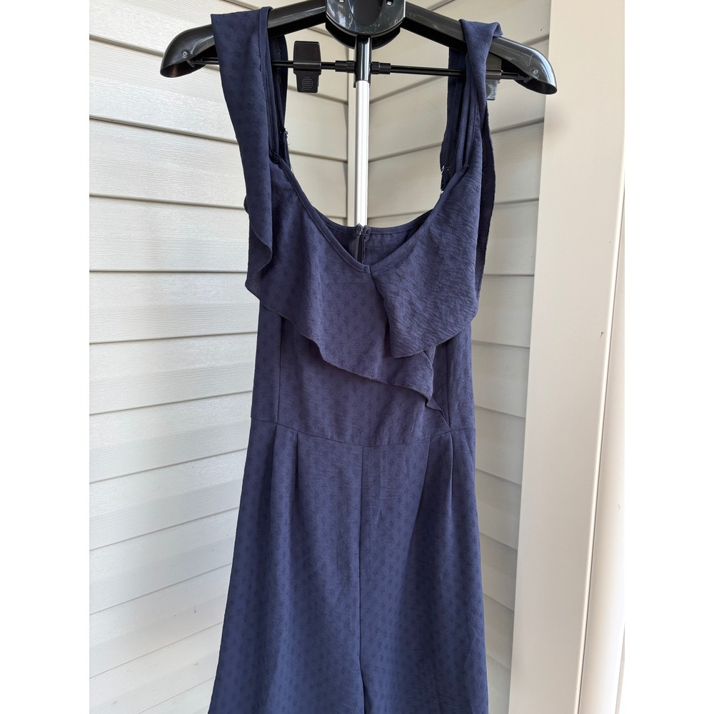 Cupshe Navy Blue Ruffle Swiss Dot Romper XL CAA13E3B019AA New With Tags